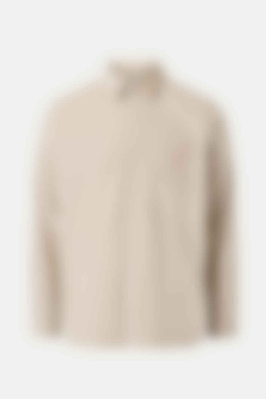 Knowledge Cotton Apparel  Light Feather Gray Regular Fit Corduroy Shirt