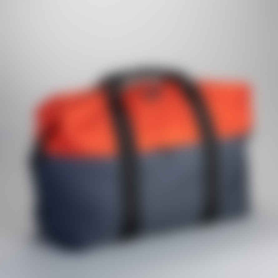 Property Of Francis Navy Orange Foldable Overnight Bag