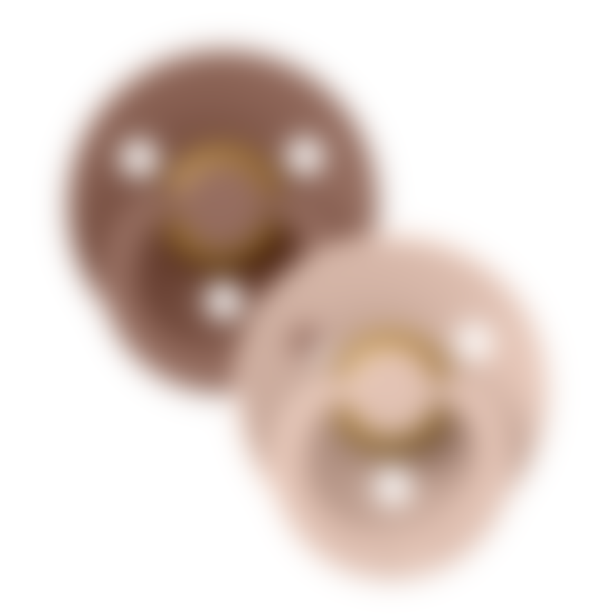 Bibs Set Di 2 Ciucci Bibs Symmetrical - Colour Pacifier - Blush E Woodchuck