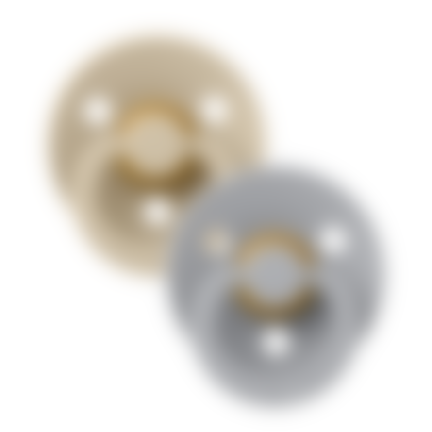 Bibs Set Di 2 Ciucci Bibs Symmetrical - Colour Pacifier - Vanilla E Cloud