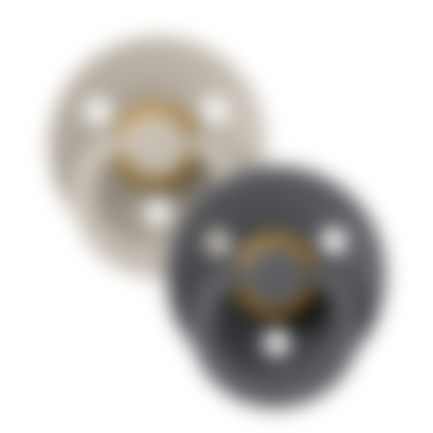 Bibs Set Di 2 Ciucci Bibs Symmetrical - Colour Pacifier - Sand E Iron