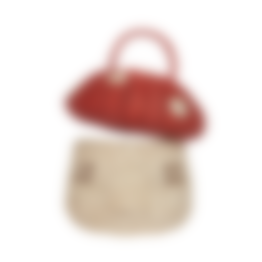 Olli Ella Rattan Mushroom Basket In Red By