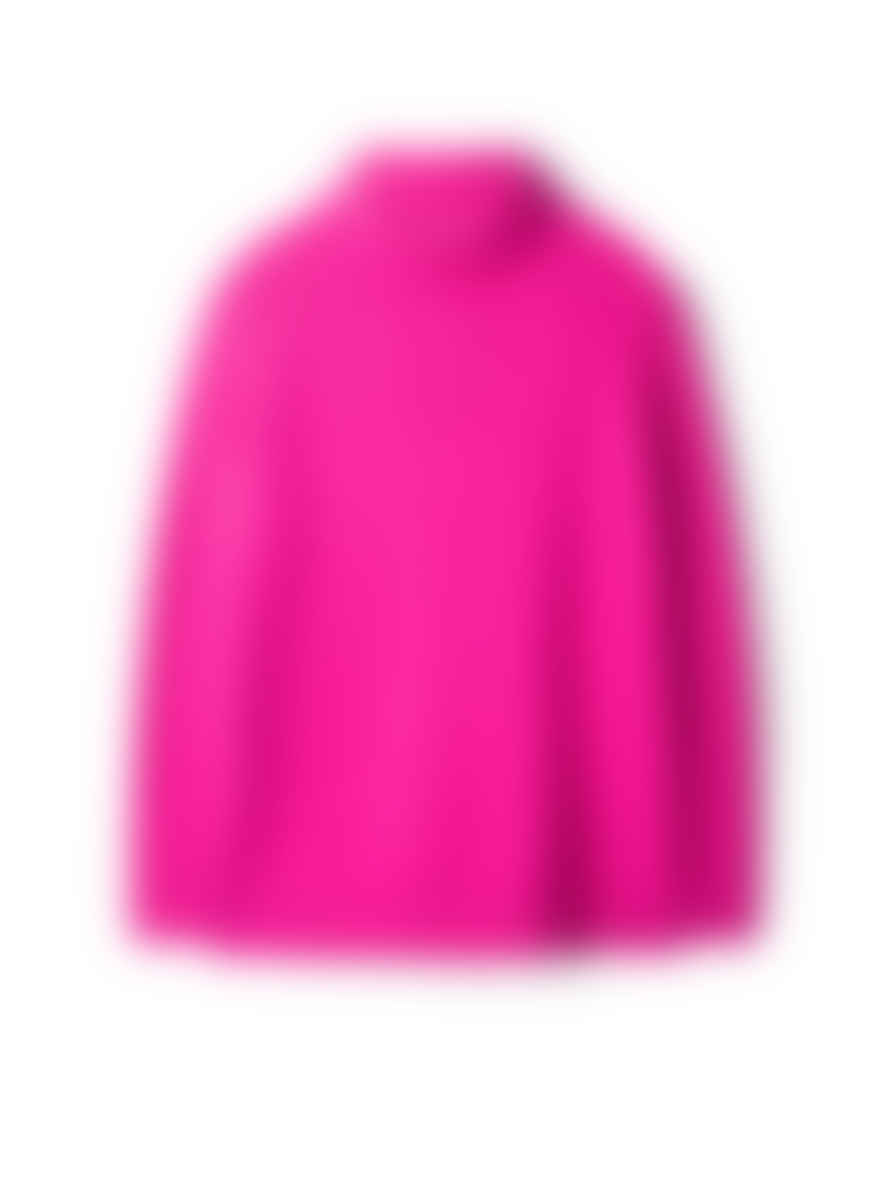 Thought Hailie Lambswool Funnel Neck Jumper - Magenta Pink