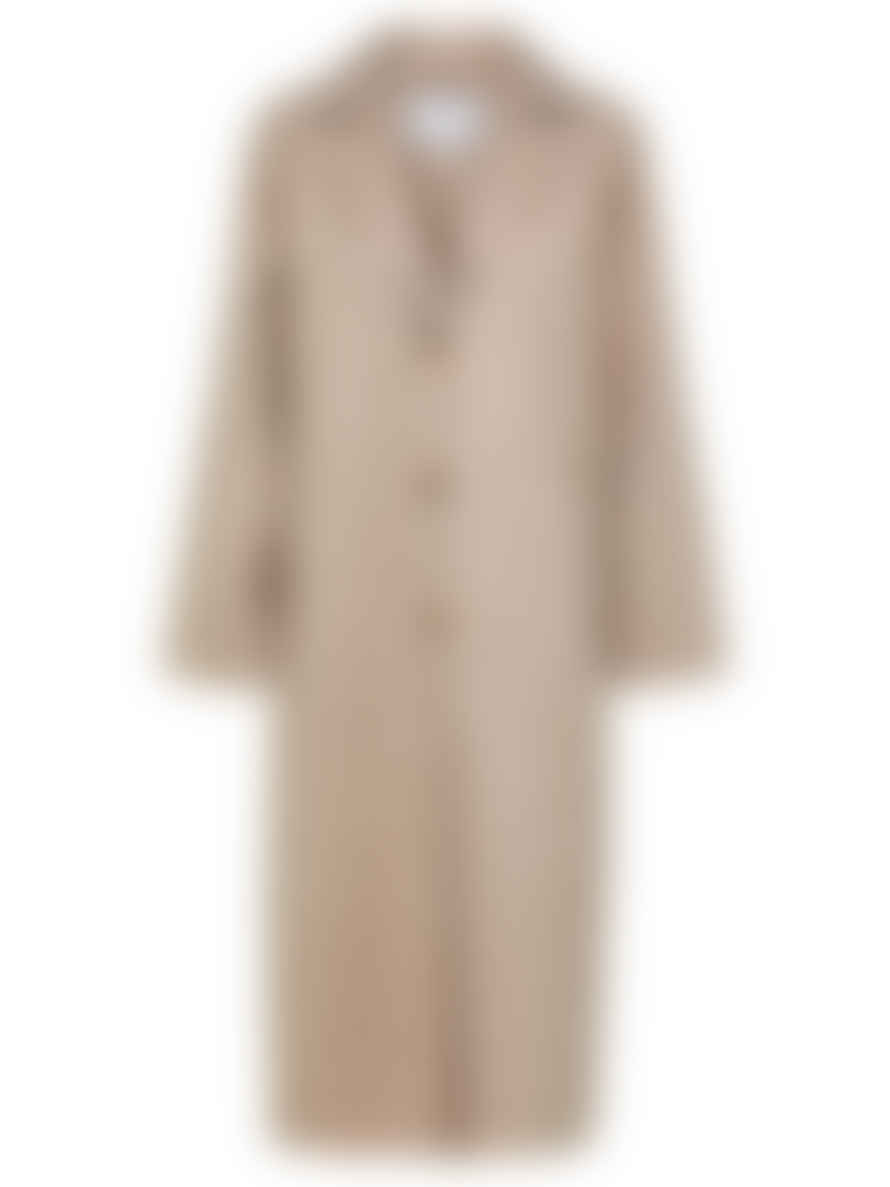Selected Femme Classic Wool Coat In Sandshell