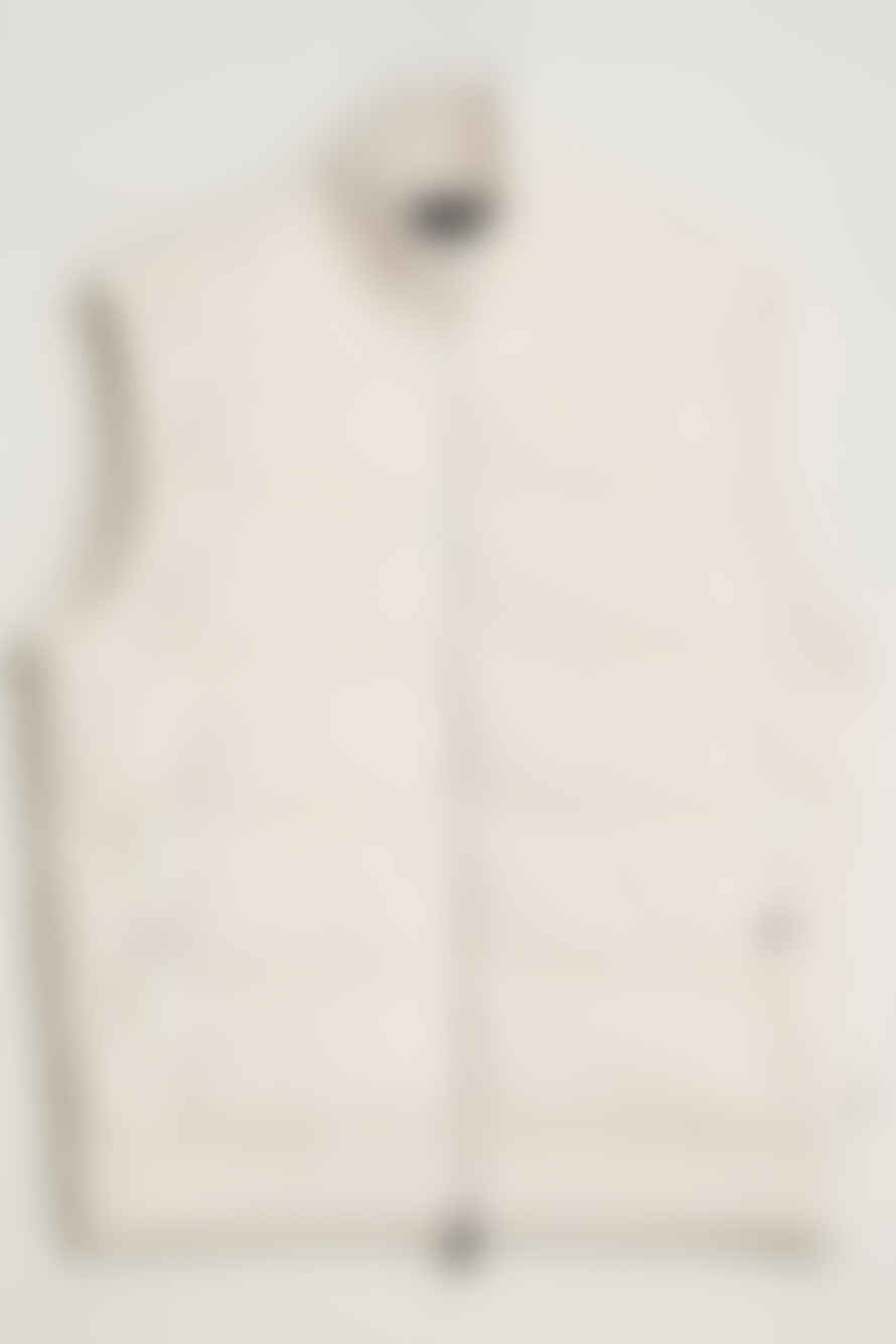 Hugo Boss Boss - Mandolino Open White Regular Fit Ribbed Cotton Blend Gilet 50500677 131