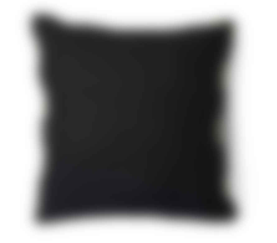 HK Living Woolen Cushion Black And White Statement (50x50cm) Tku2165