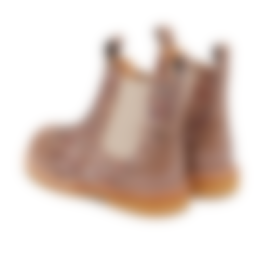 Angulus Glitter Chelsea Boot Brogue Pattern - Nougat/multi Glitter/beige