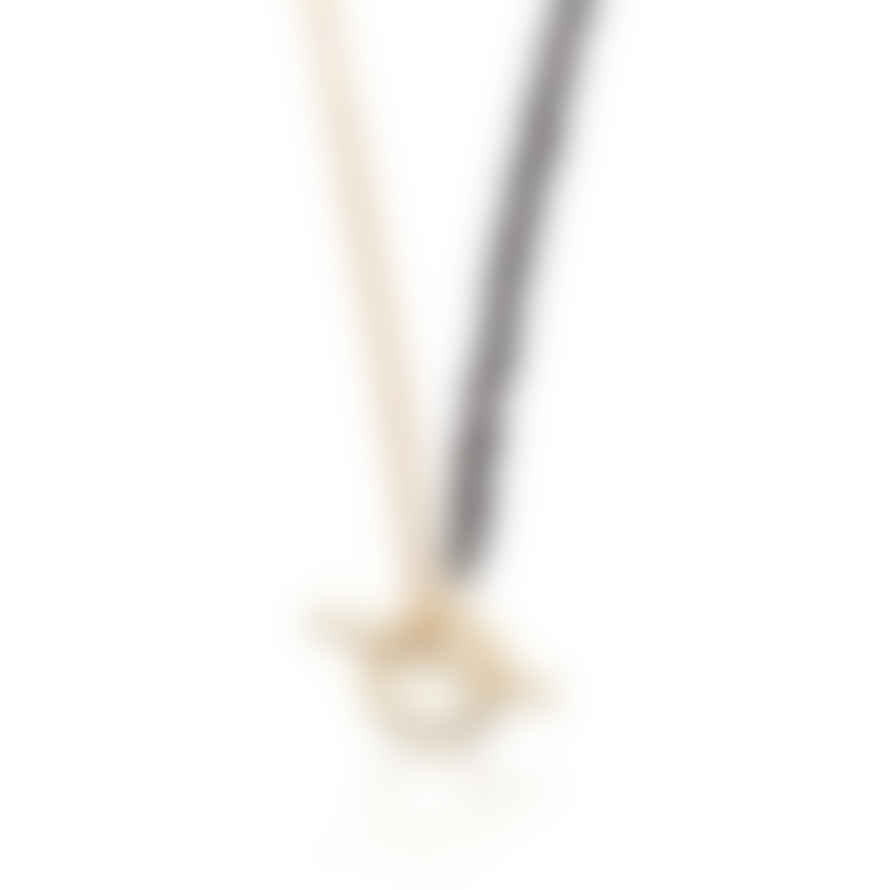 Scream Pretty  Black Bead And Chain T-bar Necklace- Gold Plated
