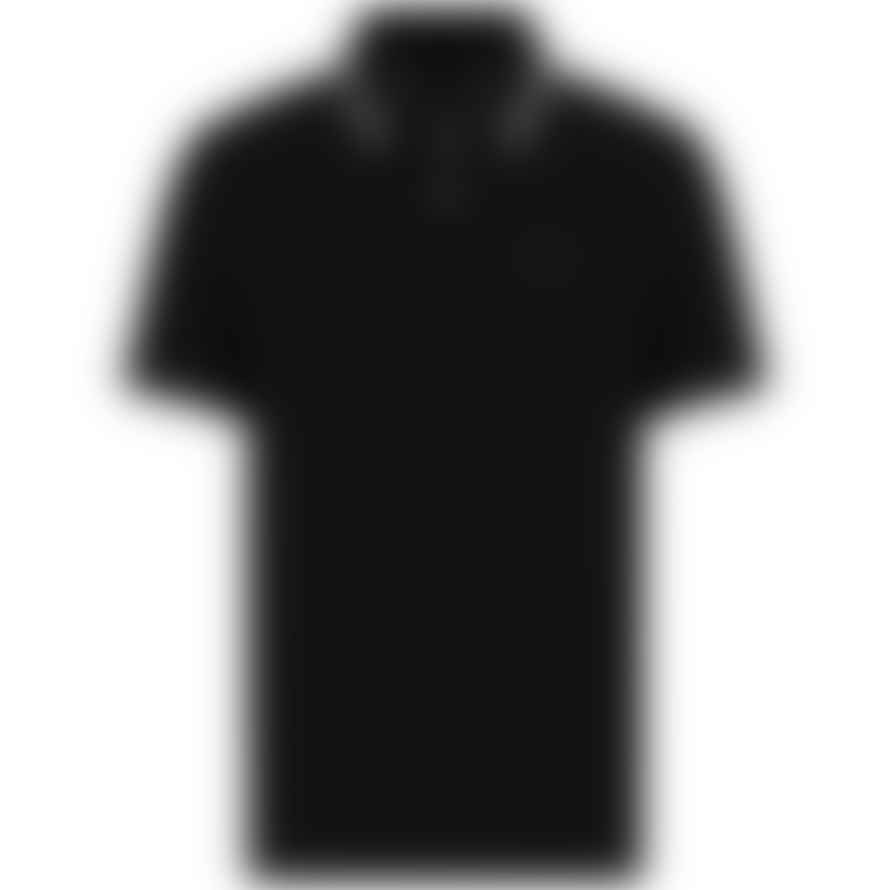 Armani Exchange 8NZF75 Tipped Pique Polo - Black / Dark Slate