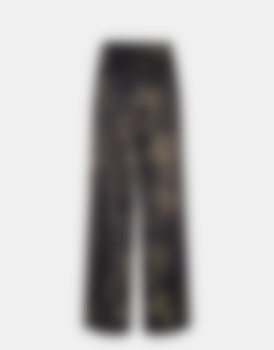 Mos Mosh Jules Marble Wide Leg Trousers Size: 10, Col: Black Multi