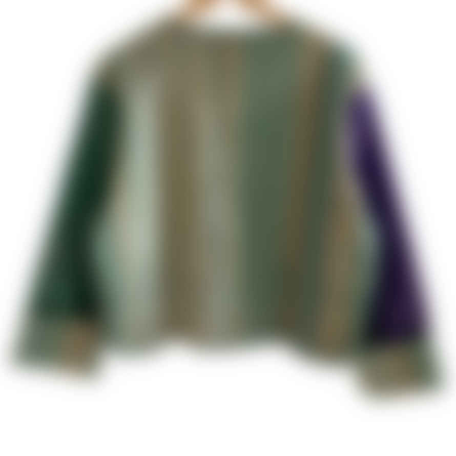 Behotribe  &  Nekewlam Jacket Reversable Vintage Kantha Cotton Jade