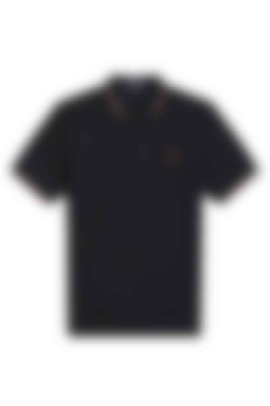 Fred Perry Fred Perry Reissues Original Twin Tipped Polo Black / Oatmeal / Whisky Brown