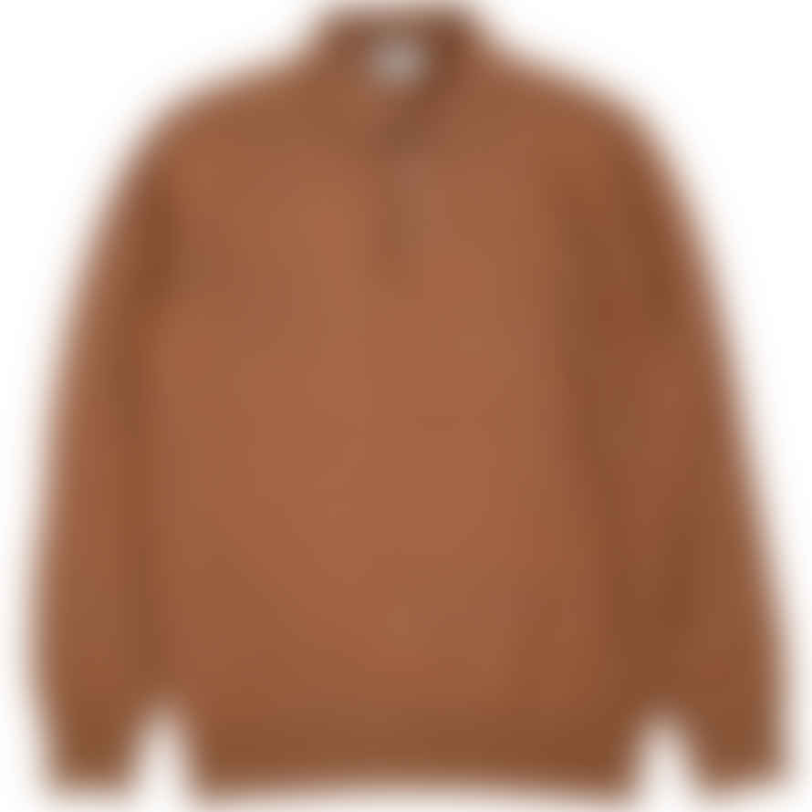 Gallia Rossi Knit Long-sleeved Wool Polo Shirt Camel