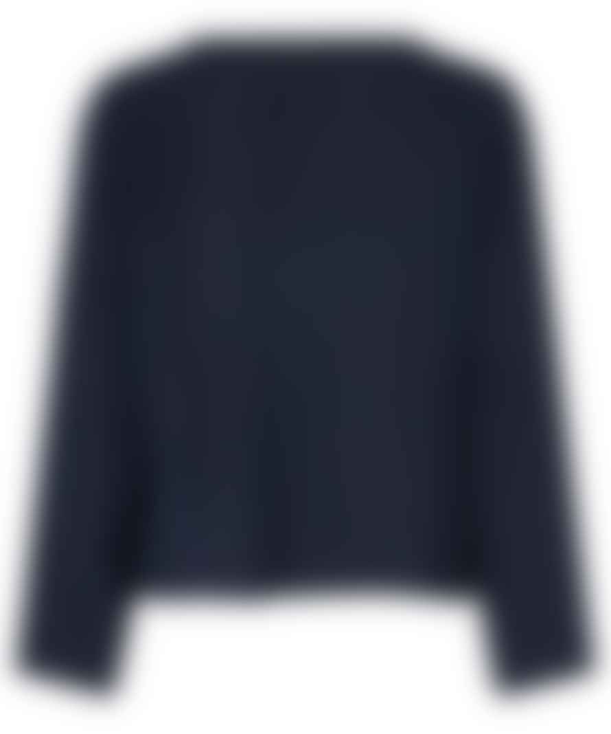 Masai Clothing Majulitta A-shape Knit Jacket- Navy