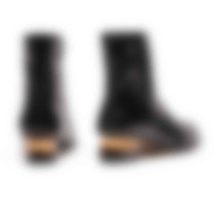 Tracey Neuls PATTI Smoke | Black Leather Ankle Boots