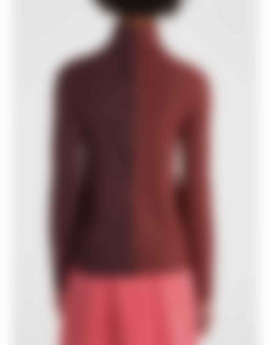 Paul Smith Paul Smith Two Colour Roll Neck Jumper Col: Red/pink, Size: L