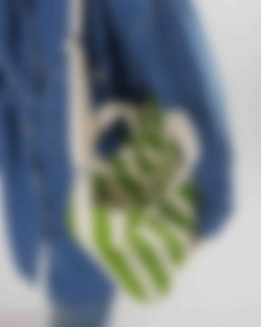 Baggu Horizontal Zip Duck Bag - Green Awning Stripe