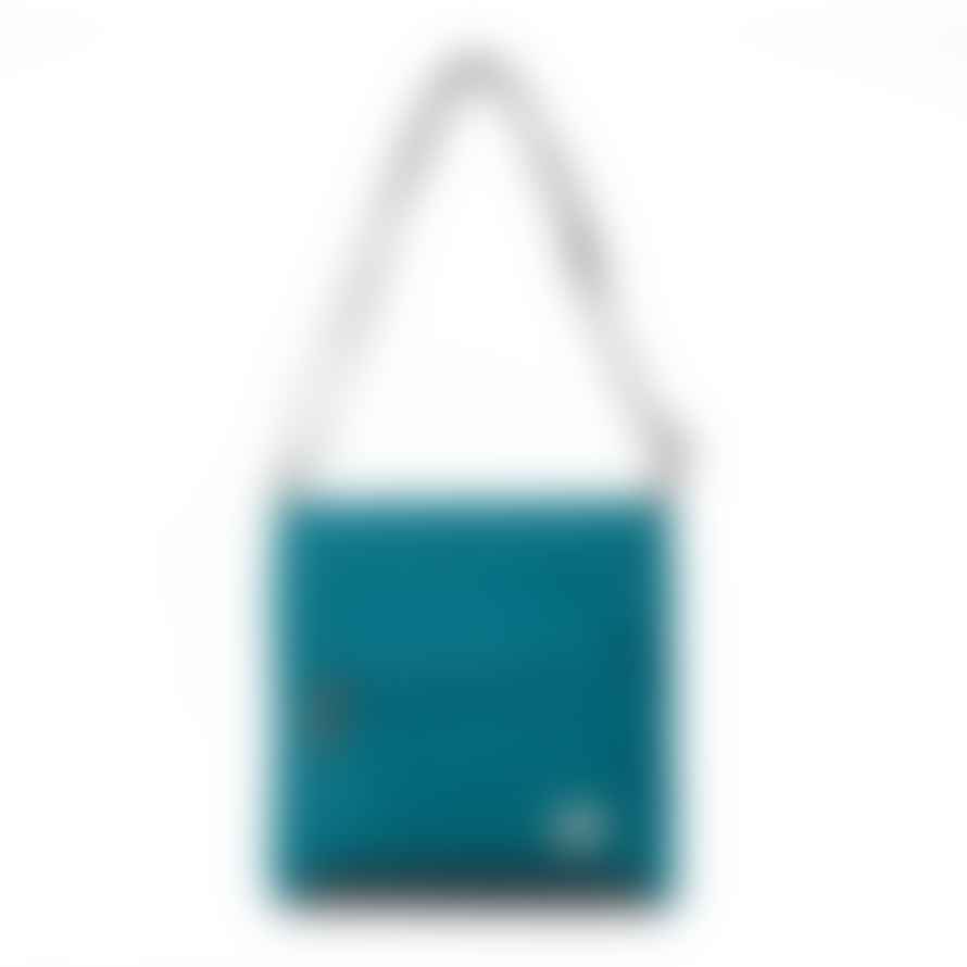 ROKA Roka Cross Body Shoulder Bag Kennington B Medium Recycled Repurposed Sustainable Nylon In Marine