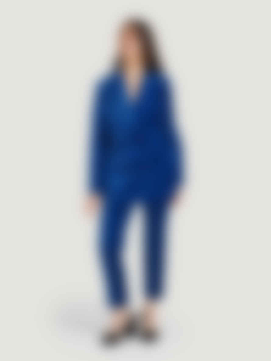 Thought Alleegra Organic Cotton Velvet Jacket - Dark Sapphire Blue