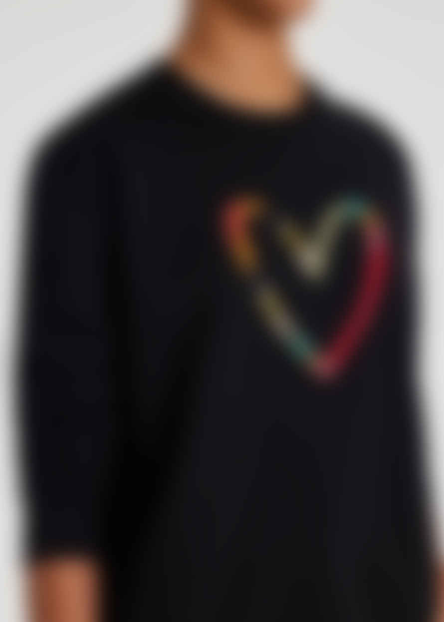 Paul Smith Black Swirl Heart Sweatshirt