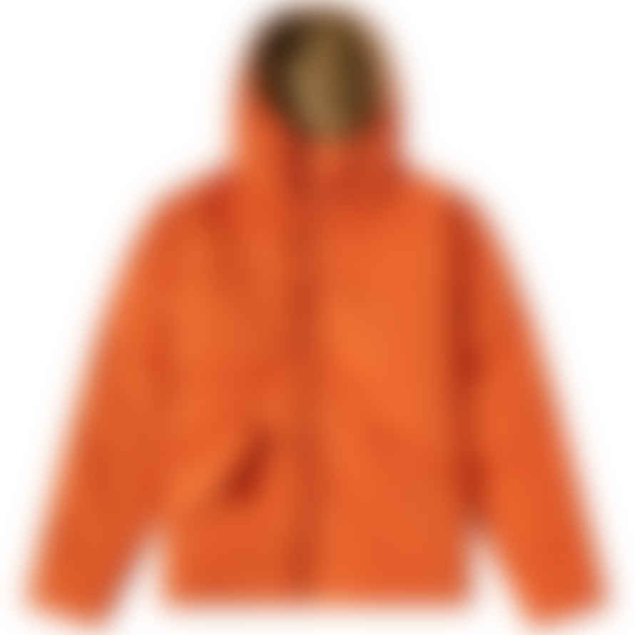 Holubar Crinkle Cropped Puffer Jacket Orange