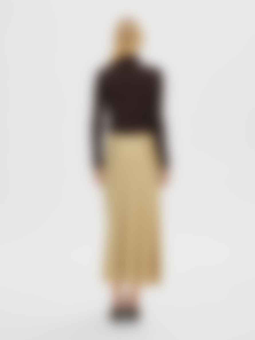 Selected Femme Lena High Waist Midi Skirt - Cornstalk