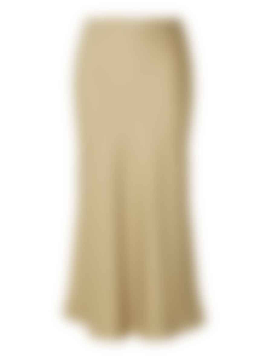 Selected Femme Lena High Waist Midi Skirt - Cornstalk