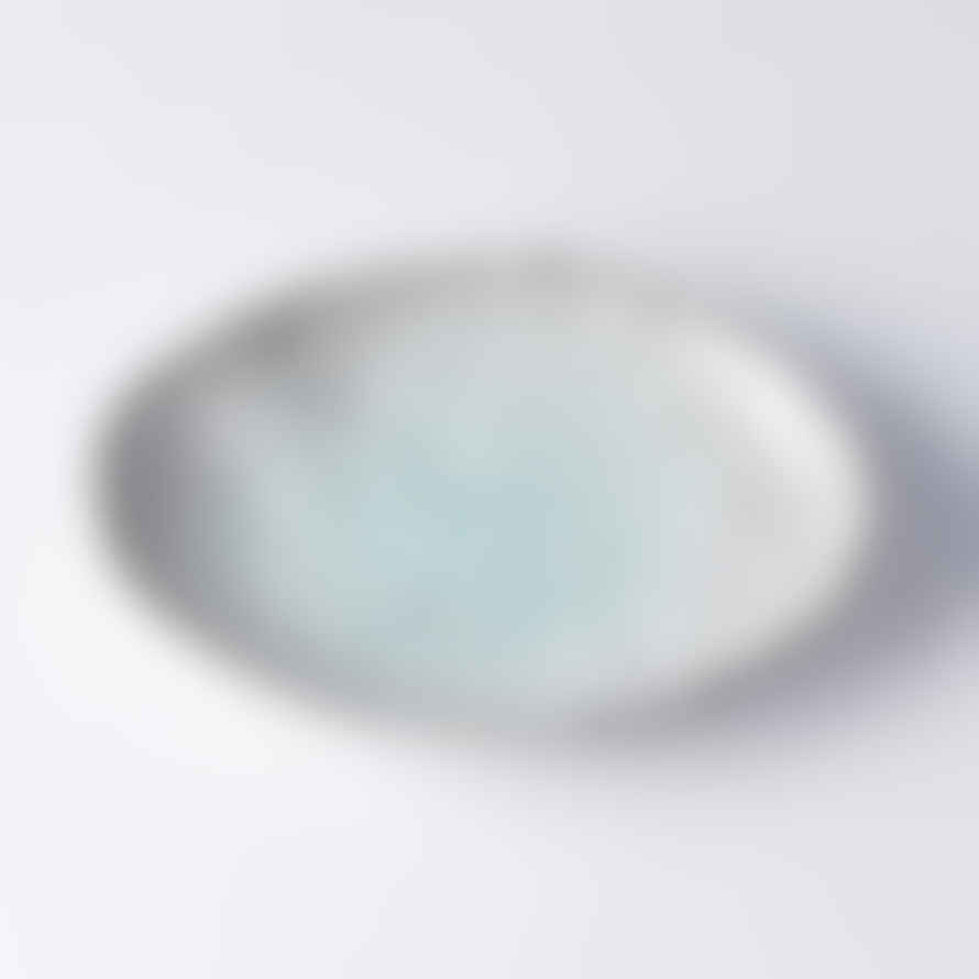 MIJ Aqua Splash Oval Plate-20cm