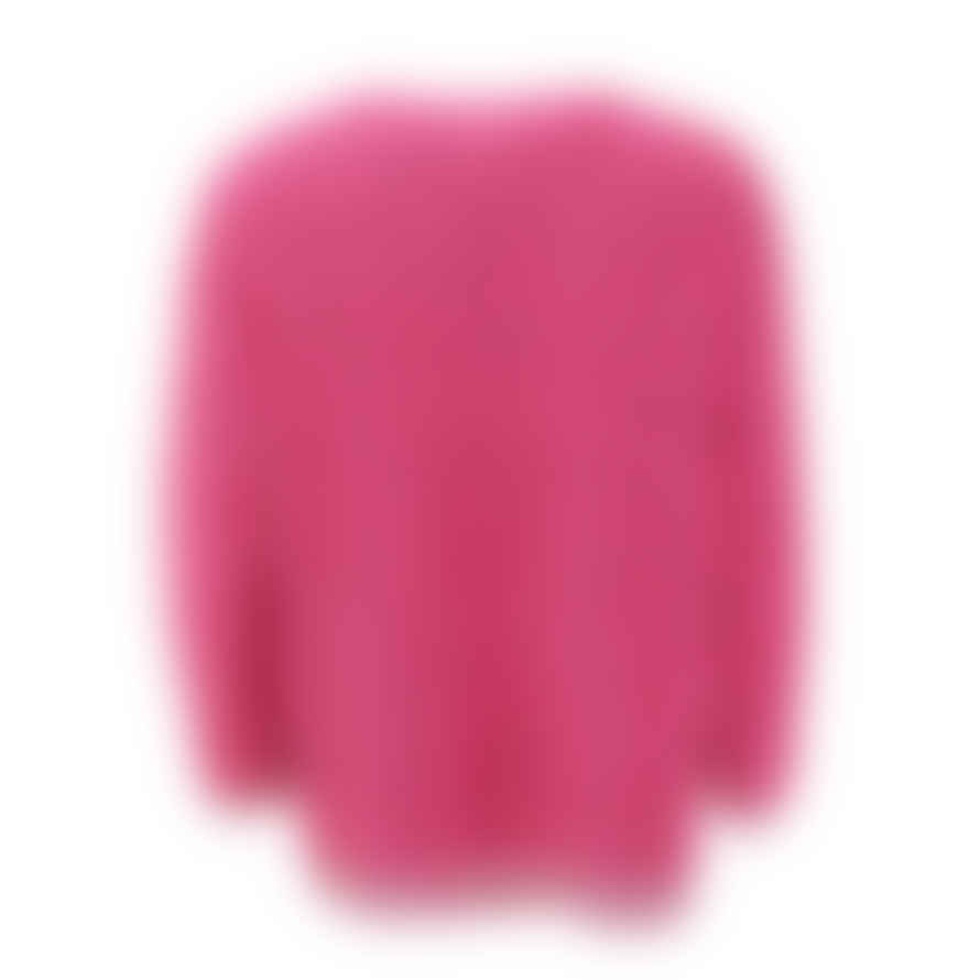 Black Colour Fia Knit Cardigan Pink