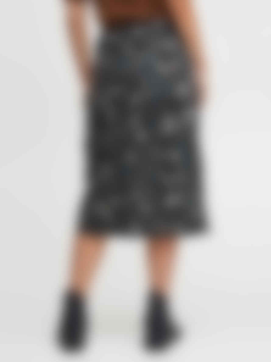 Pulz Pzlian Cargo Skirt Blue and Black Camouflage