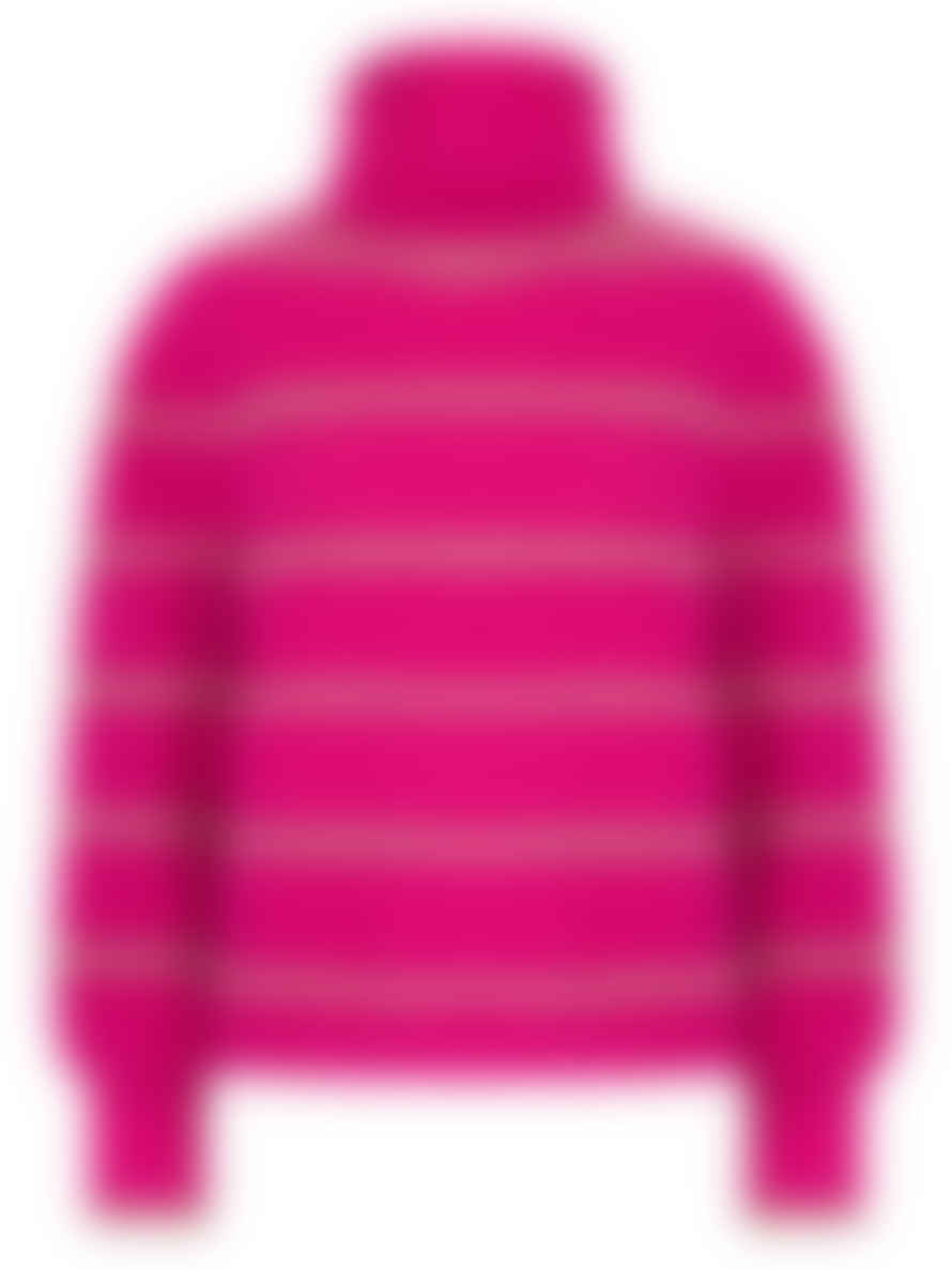 Nooki Design Chiara Knitted Stripe Jumper-pink
