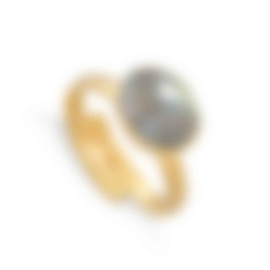 SVP Jewellery Sarah Verity Svp Atomic Midi Labradorite Gold Ring