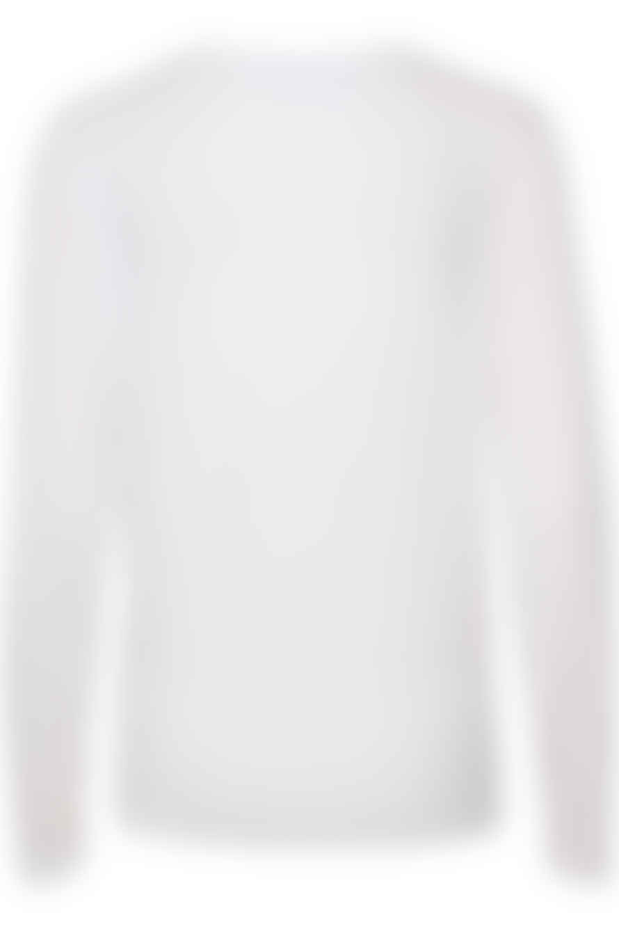 Saint Tropez Adeliasz V Neck Long Sleeve T Shirt In Bright White