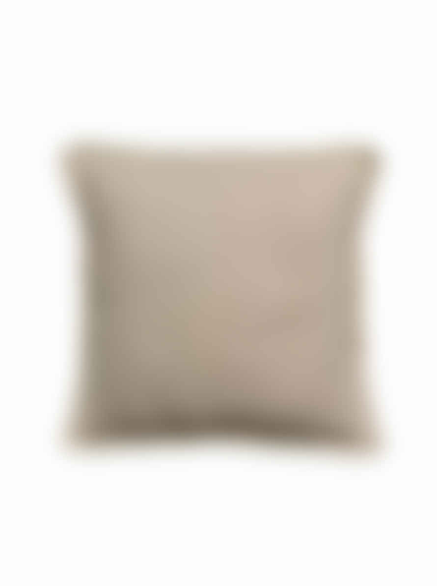 Viva Raise Laly Linen & Cotton Plain Cushion In Lin - 45 X 45