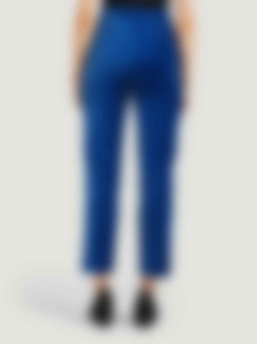 Thought WWB7688 Alleegra Organic Cotton Velvet Trouser In Dark Sapphire Blue