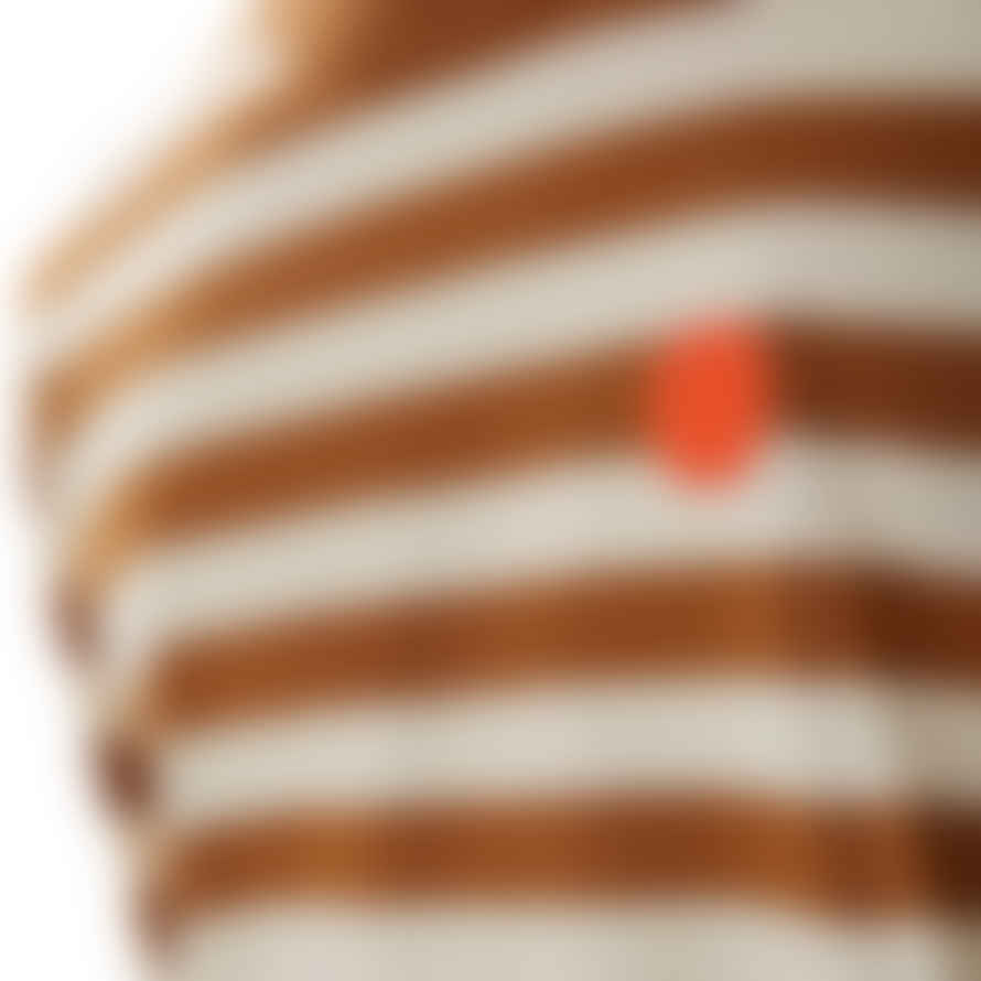 Loreak Mendian Long Sleeve Striped Dot Tee Ecru / Toffee