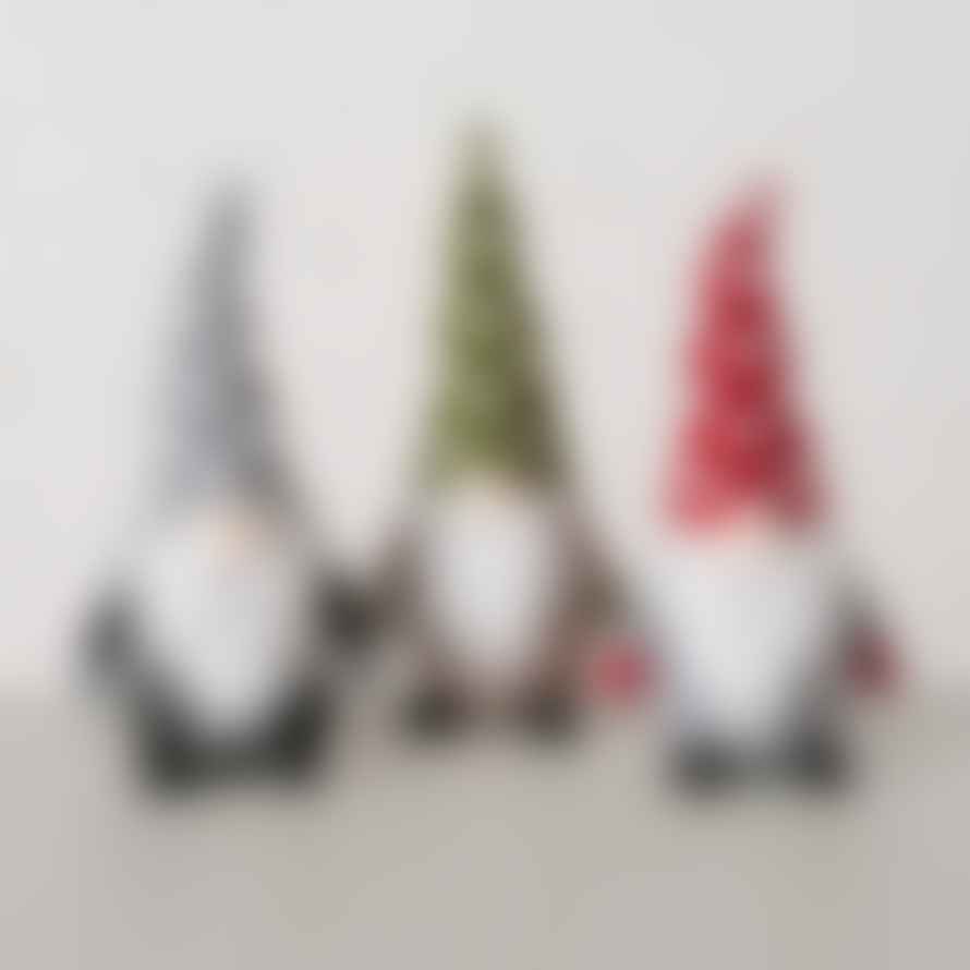&Quirky Standing Dotted Hat Christmas Gonk : Red, Grey or Green