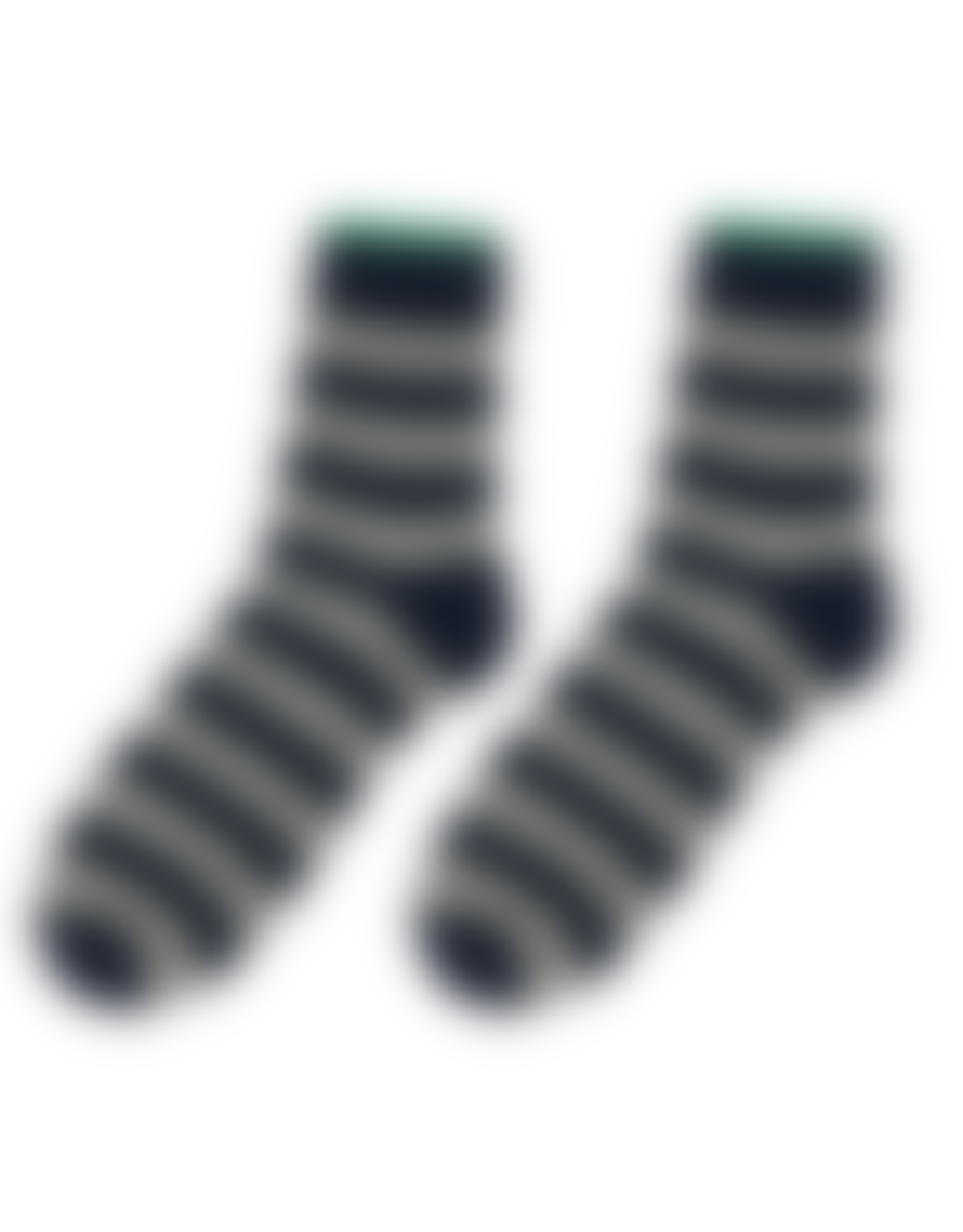 Jumper 1234 Jumper 1234 Cashmere Stripe Socks Navy/mid Grey/green