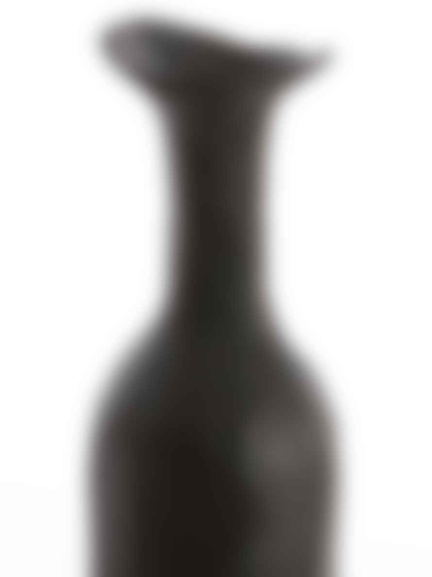 Light & Living Large Teodora Tall Organic Black Vase