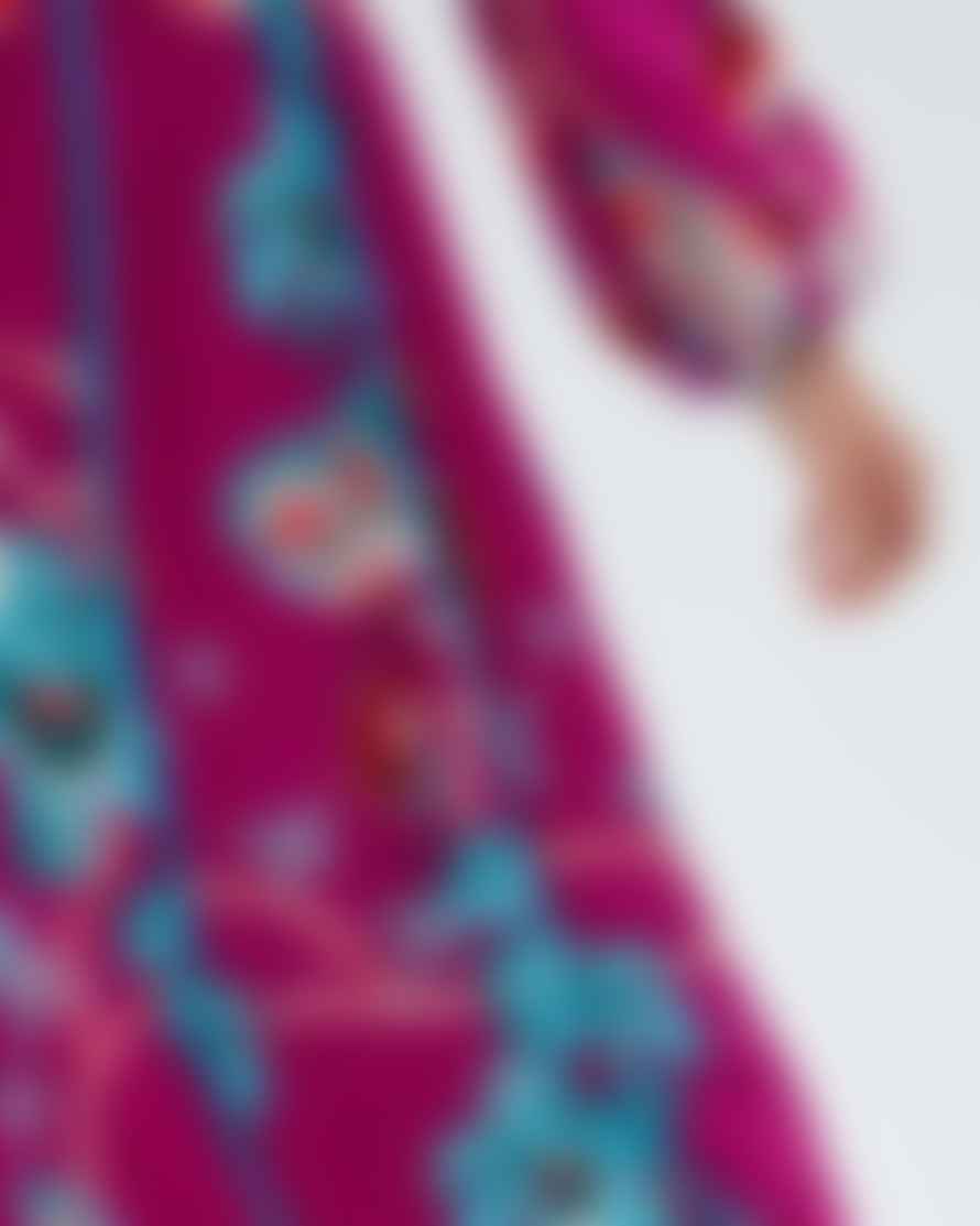 Diane Von Furstenberg Scott Tiger Lily Piping Detail Midi Dress