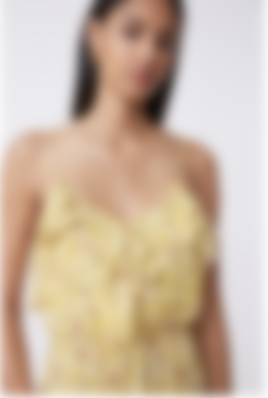 SUNCOO Carine Yellow Floaty Boho Beach Maxi Dress