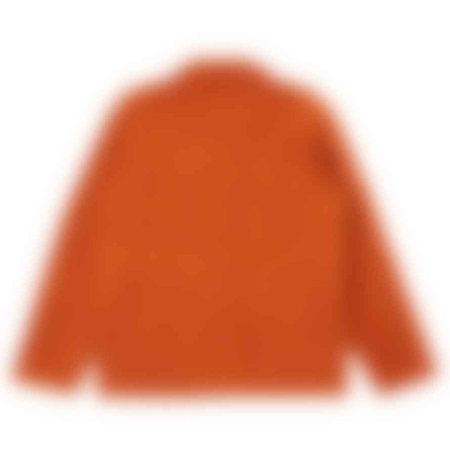 Universal Works Field Jacket In Orange Wool Fleece Orange.