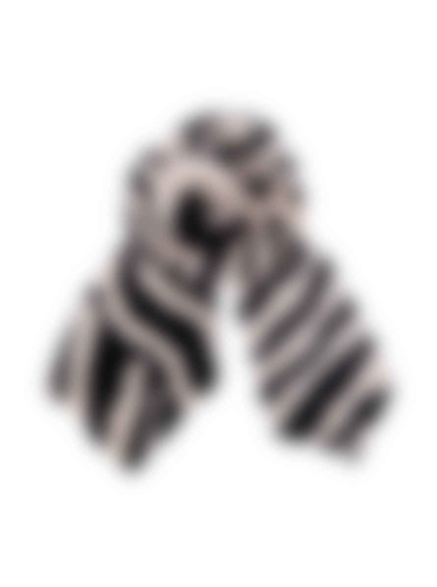 Black Colour Zebra Soft Winter Scarf - Available In Two Colours