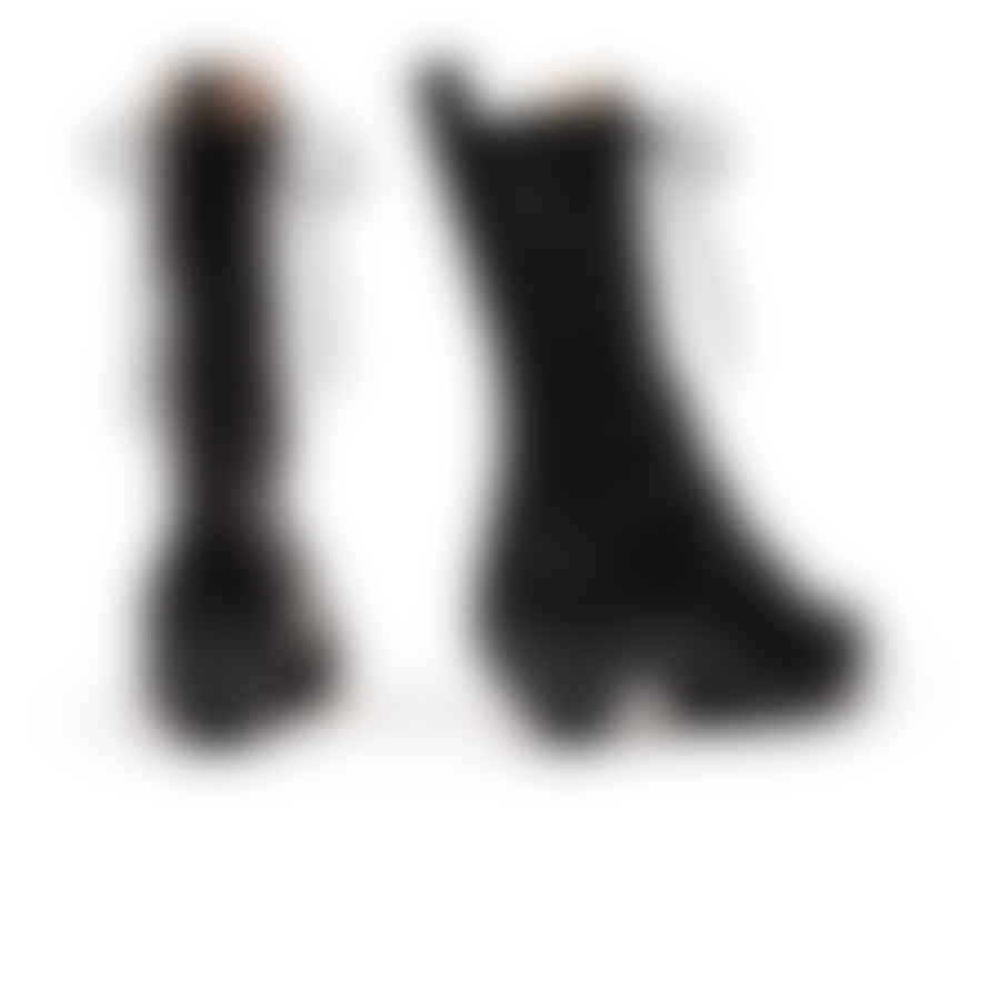 Tracey Neuls TANYA Smoke | Black Leather Tall Boots