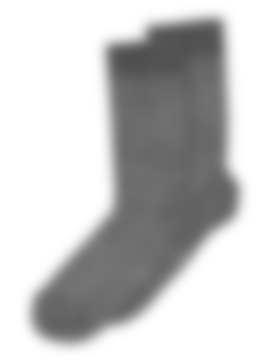 mp Denmark Wool/silk Ankle Socks - Medium Grey Melange