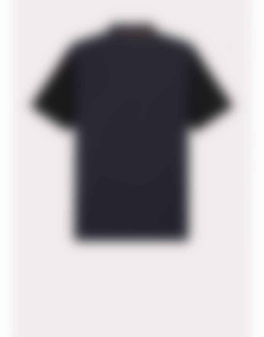 Paul Smith Ps Block Stripe Short Sleeve Polo Shirt Col: Navy/ Mustard,