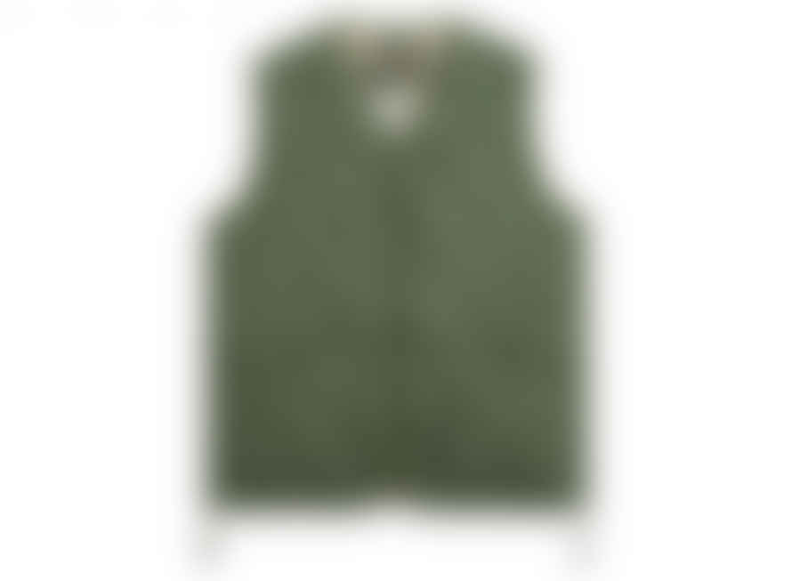 Taion Gilet Military Zip V-neck Down Dark Olive