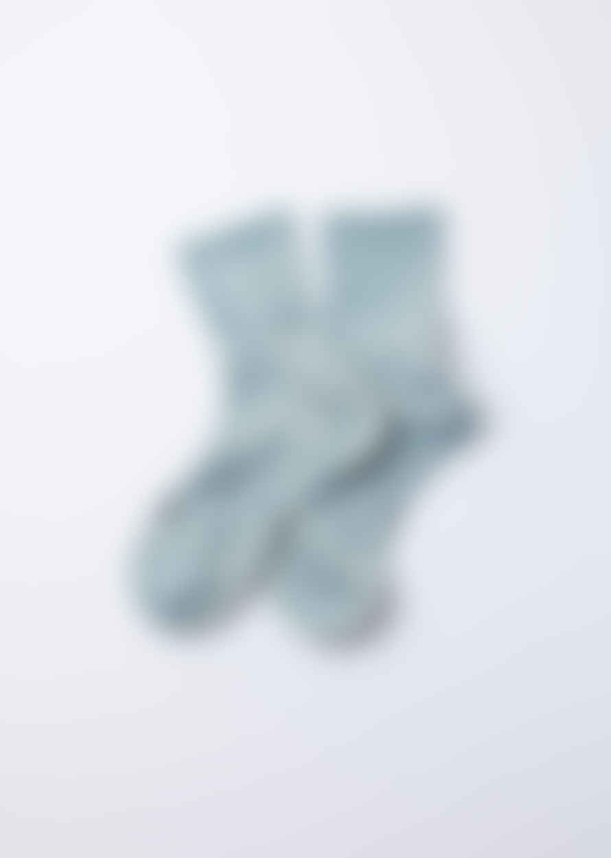 RoToTo Light Blue Double Face Mid Socks