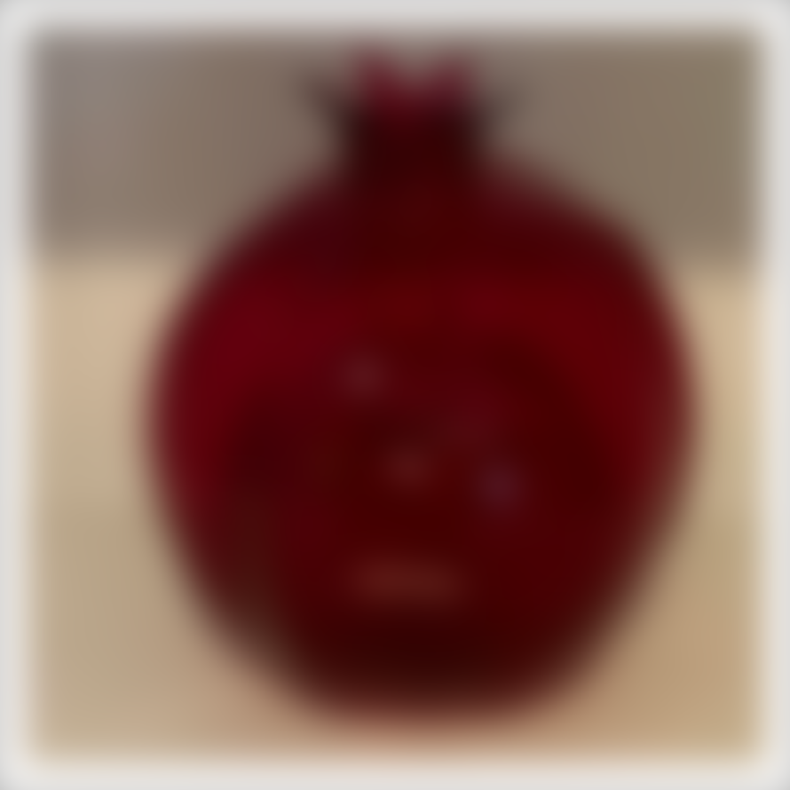 Intrepid Glass Pomegranate Vase - Red