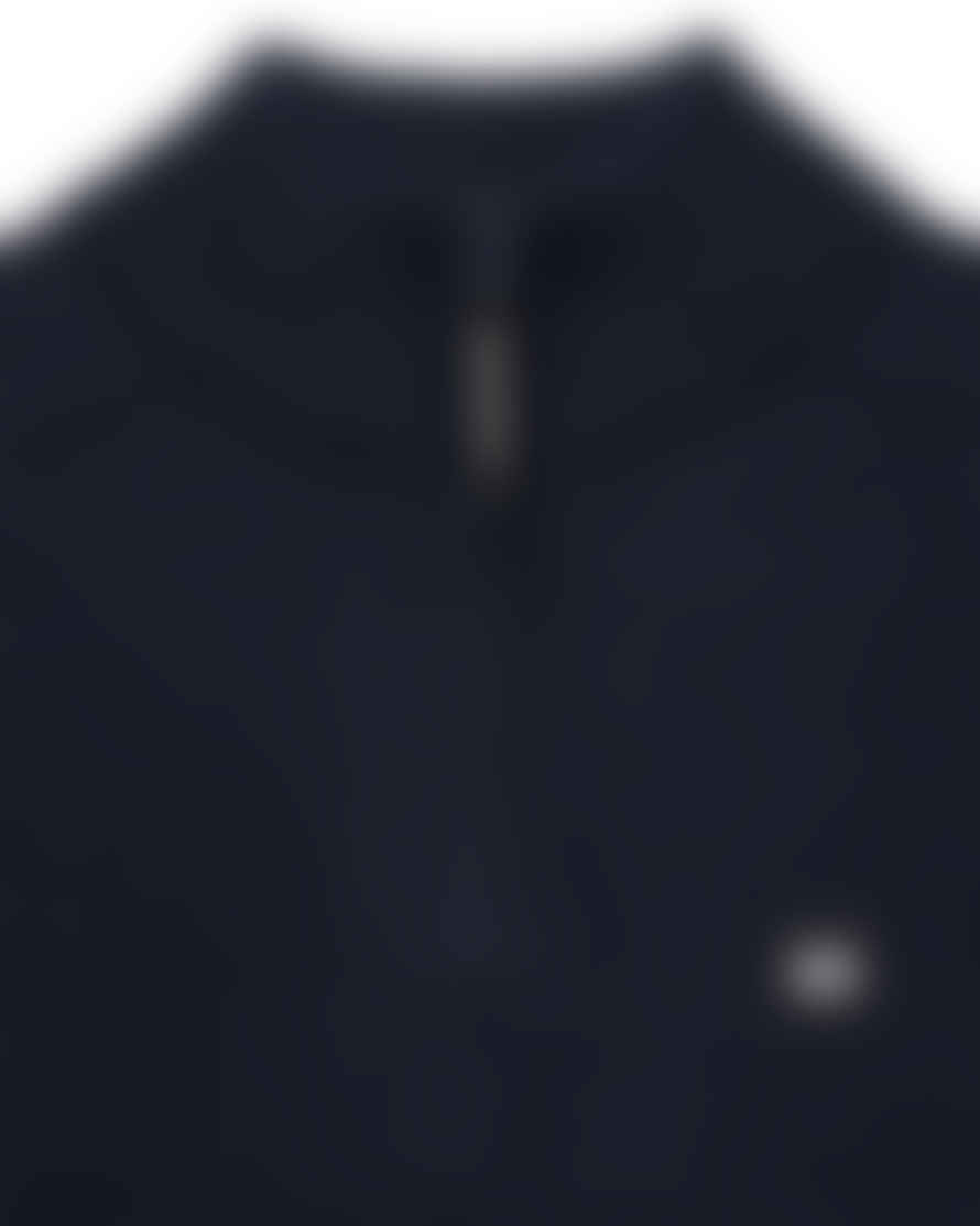 Weekend Offender Pierre Zip Funnel Neck Sweater In Navy